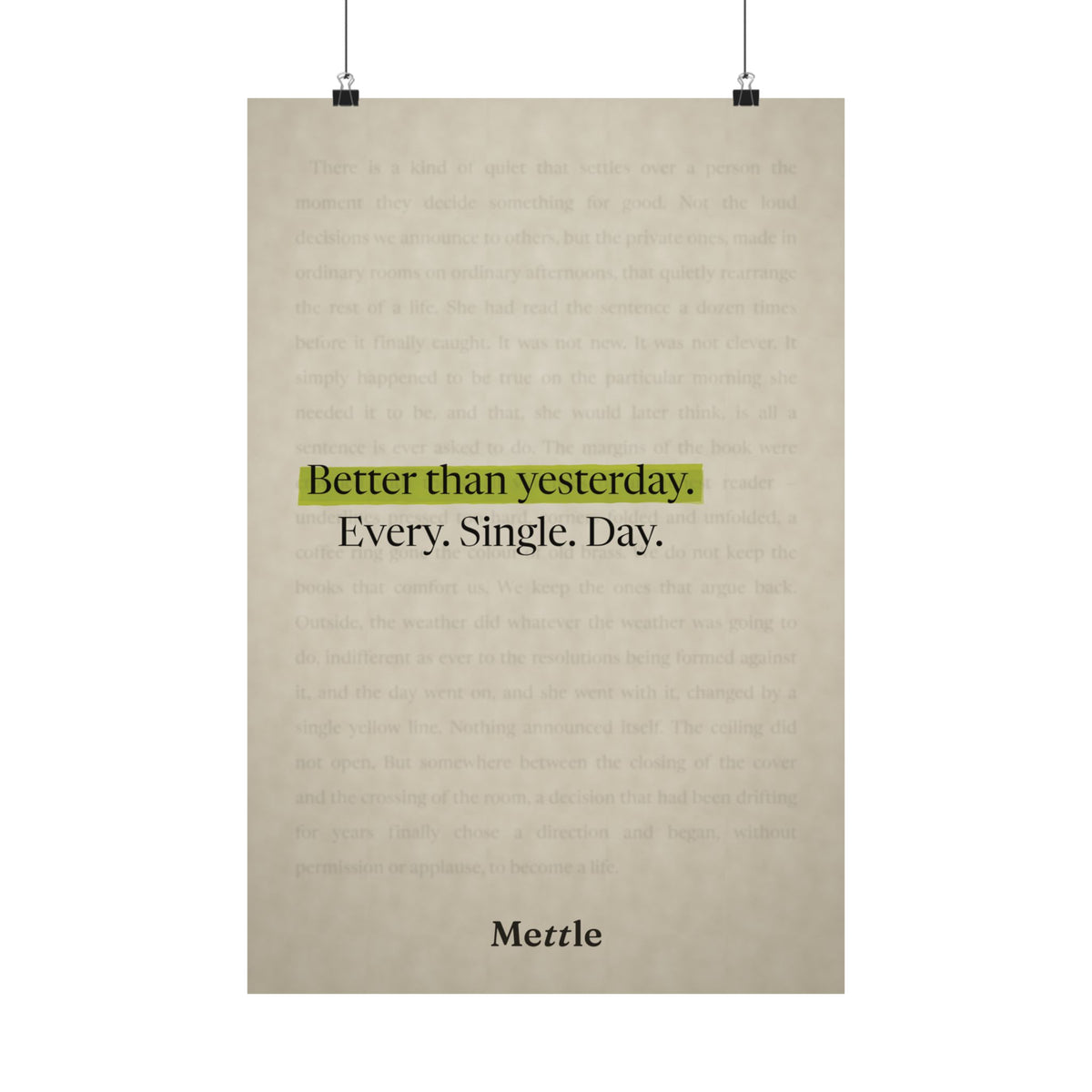 Better Than Yesterday — Discipline Motivational Poster | Gym & Office Wall Art