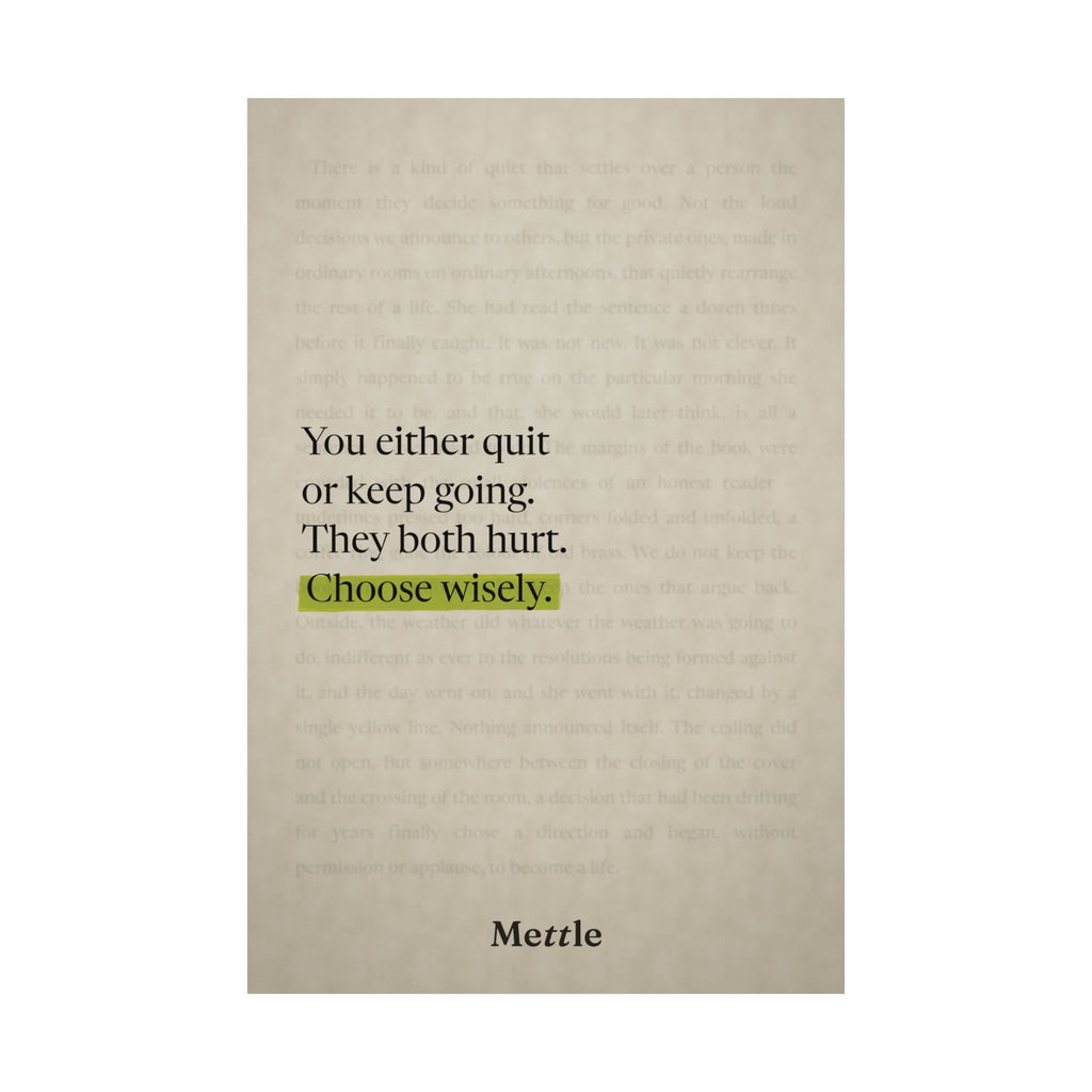 Choose Wisely — Motivational Discipline Poster | Gym & Sports Wall Art
