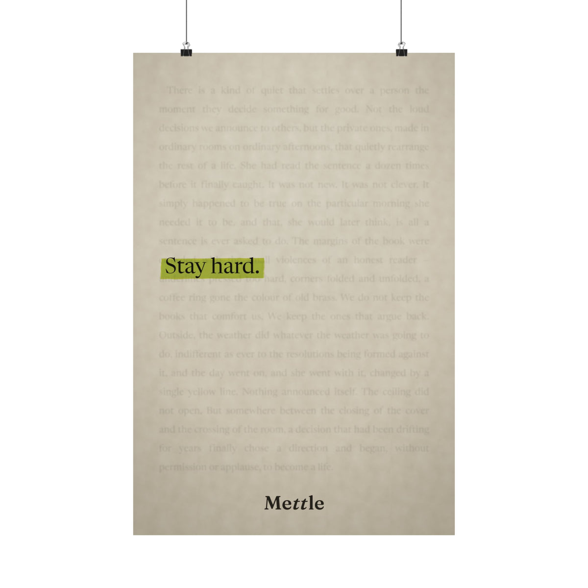 Stay Hard — Motivational Discipline Poster | Home Gym Wall Art
