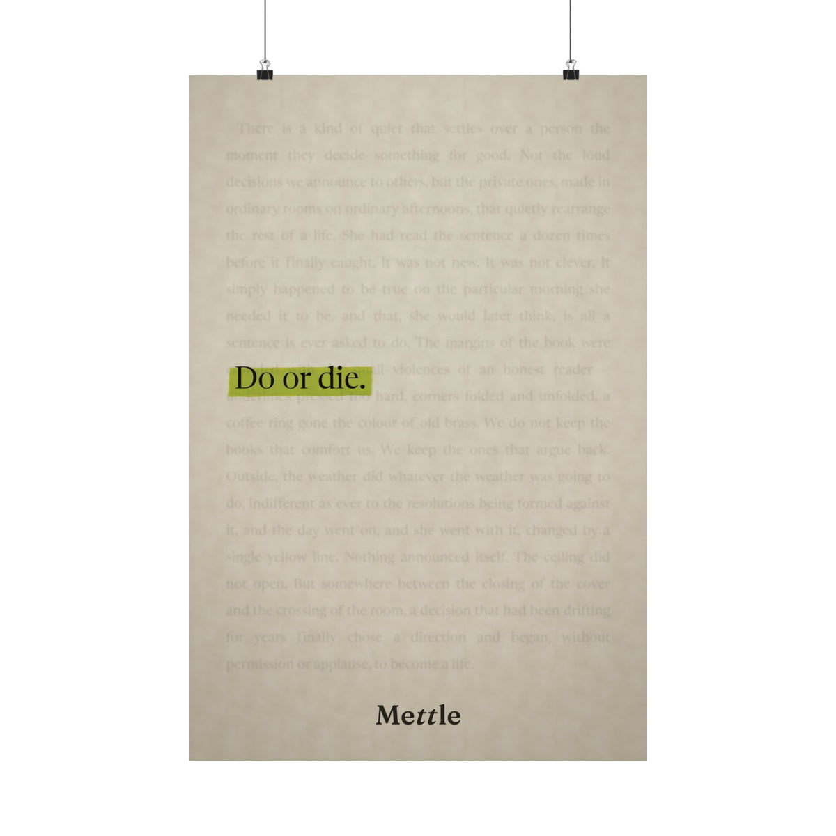 Do or Die — Motivational Discipline Poster | Gym Wall Art