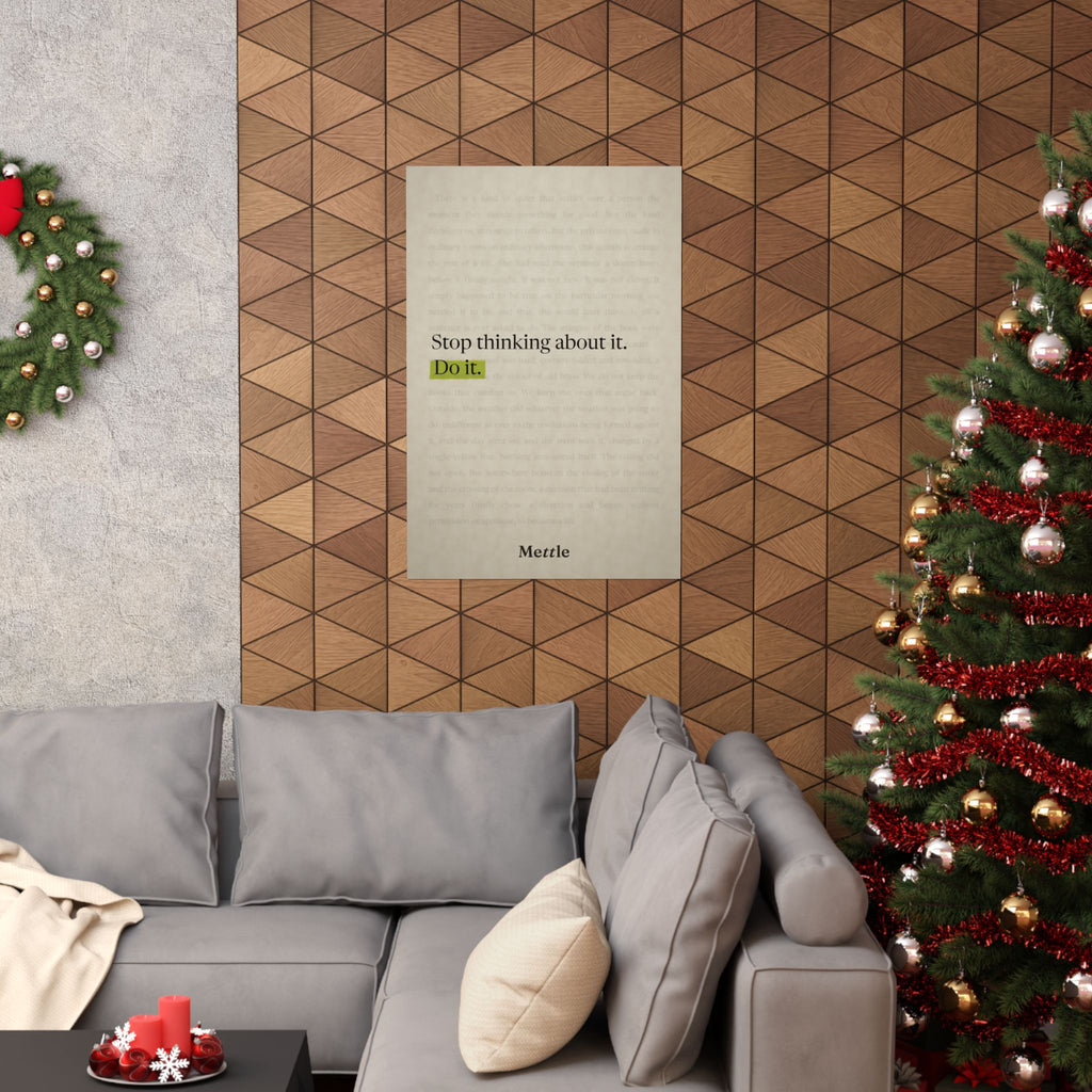 Stop Thinking About It, Do It — Motivational Poster | Gym & Office Wall Art