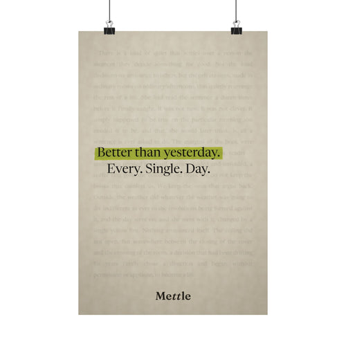 Better Than Yesterday — Discipline Motivational Poster | Gym & Office Wall Art
