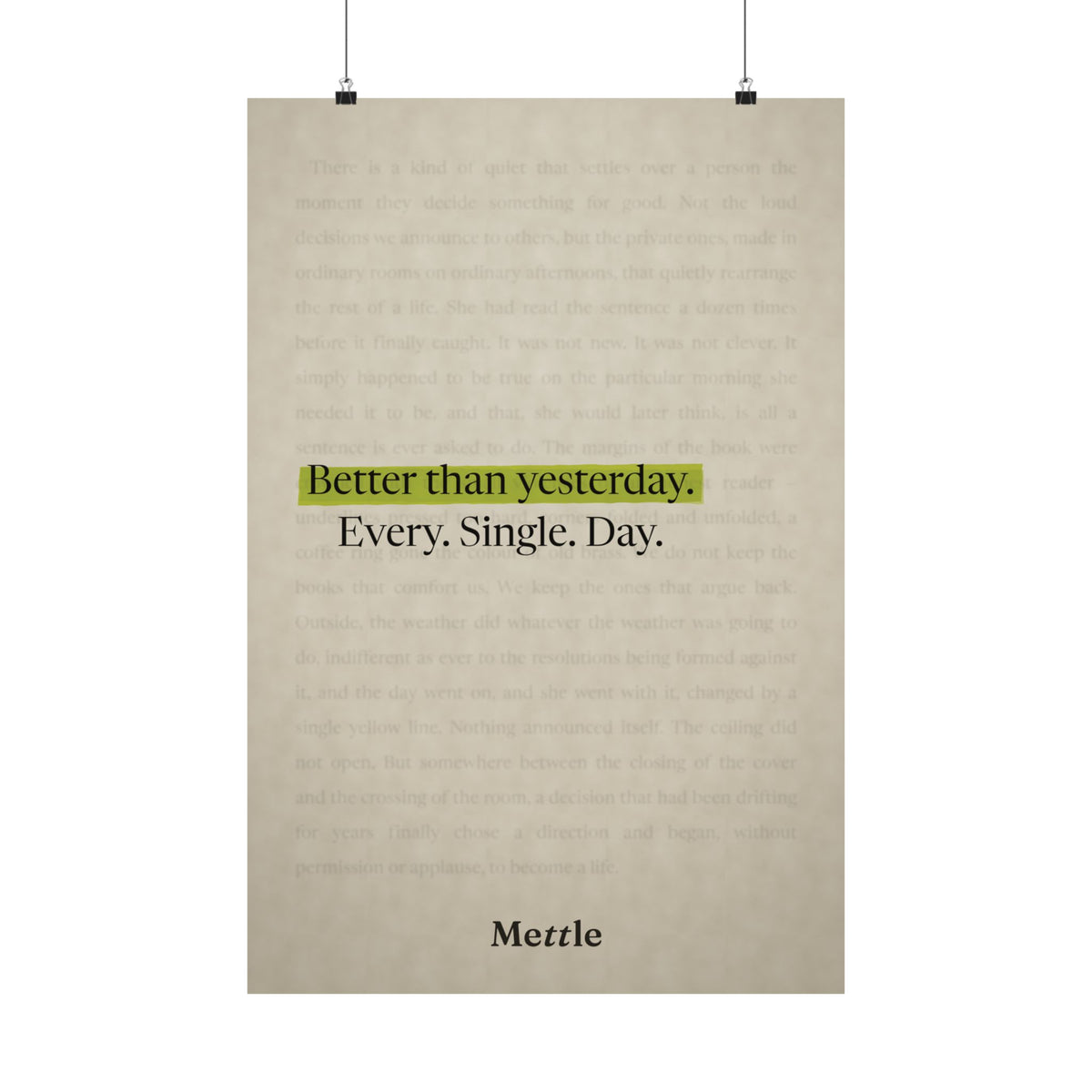Better Than Yesterday — Discipline Motivational Poster | Gym & Office Wall Art